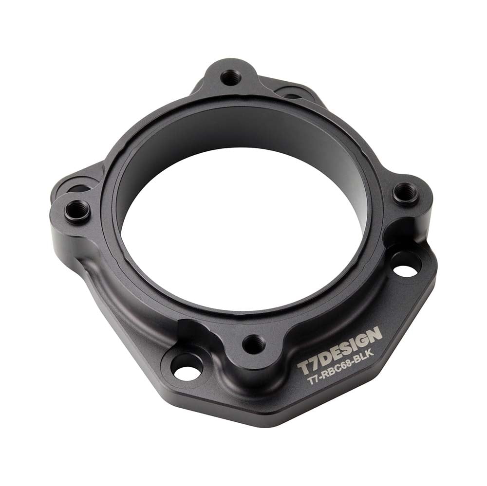 T7Design Bosch 68mm DBW Throttle to Honda RBC & RRC Adapter Plate Black