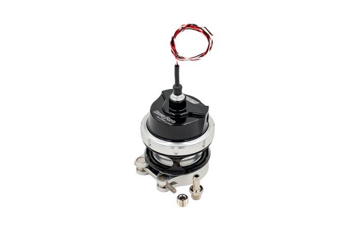Válvula de descarga Turbosmart GenV RacePort Inc. Tapa del sensor de posición HE con brida hembra, color negro