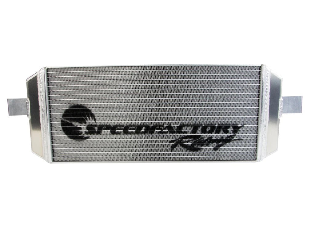 Radiador SpeedFactory Racing Tucked Serie B con kit de ventilador y cubierta de 32 mm