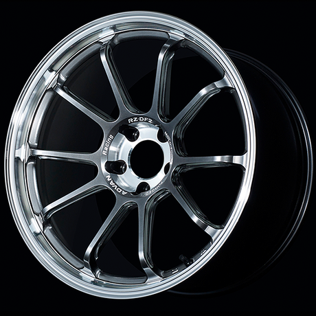 Advan RZ-DF2 Alloy Wheel - 19x9.5 ET44 5x120 Diamond Cut and Hyper Platinum Black
