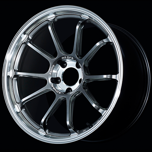 Advan RZ-DF2 Alloy Wheel - 19x9 ET35 5x114.3 Diamond Cut and Hyper Platinum Black