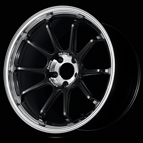 Advan RZ-DF2 Alloy Wheel - 19x9.5 ET44 5x114.3 Diamond Cut and Racing Titanium Black