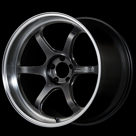 Advan R6 Alloy Wheel - 18x7.5 ET44 5x112 Machining and Racing Hyper Black