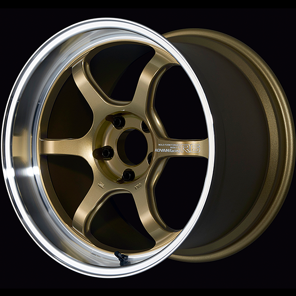 Advan R6 Alloy Wheel - 18x9.5 ET12 5x114.3 Machining and Racing Brass Gold