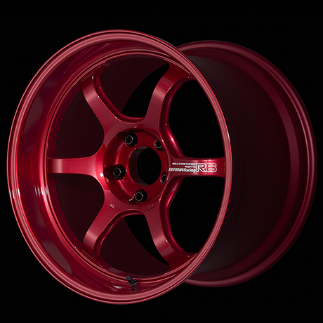 Advan R6 Alloy Wheel - 18x8 ET45 5x114.3 Racing Candy Red