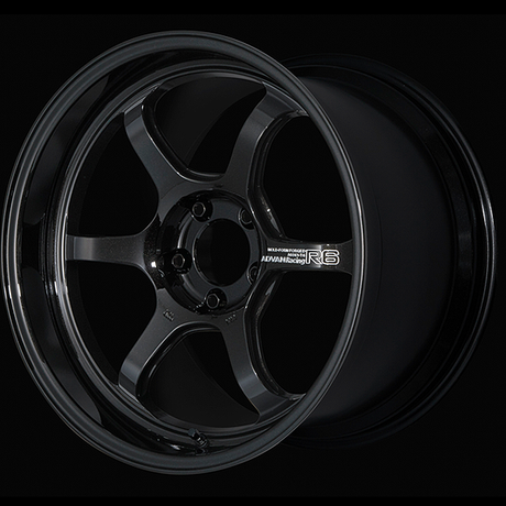 Advan R6 Alloy Wheel - 18x7.5 ET47 5x114.3 Racing Titanium Black