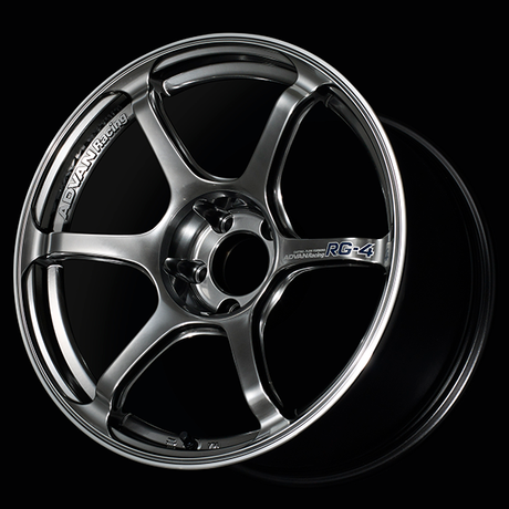Advan RG-4 Alloy Wheel - 17x7.5 ET31 4x98 Racing Hyper Black and Ring
