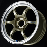 Advan RG-D2 Alloy Wheel - 15x5.5 ET45 4x100 Machining and Champagne Gold
