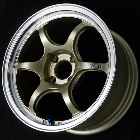 Advan RG-D2 Alloy Wheel - 15x5.5 ET45 4x100 Machining and Champagne Gold