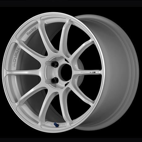 Advan RSIII Alloy Wheel - 18x7.5 ET48 5x112 Racing White Metallic and Ring