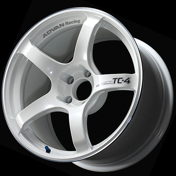 Advan TC4 Alloy Wheel - 15x5 ET45 4x100 Racing White Metallic and Ring