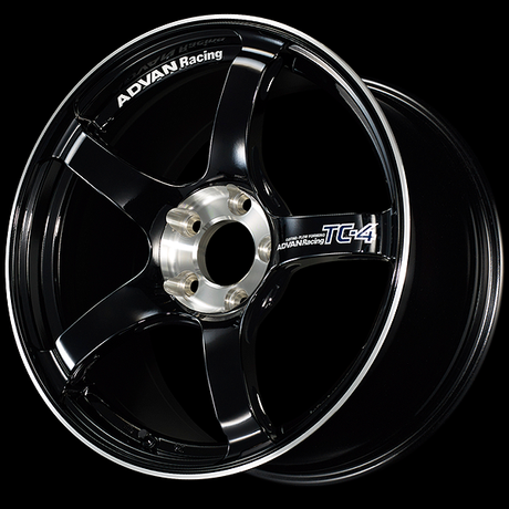 Advan TC4 SE Alloy Wheel - 15x5 ET45 4x100 Racing Gloss Black and Diamond Cut