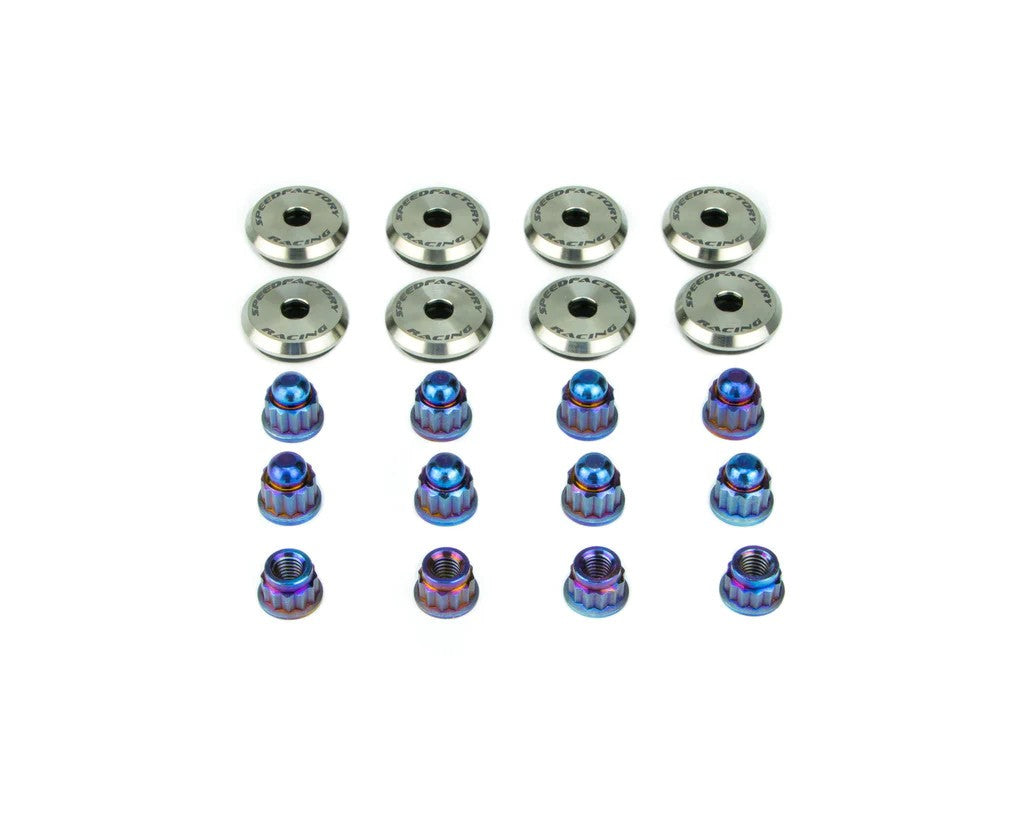 SpeedFactory Racing H-Series VTEC Titanium Valve Cover Nut Kit Burnt